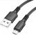 USB кабель BOROFONE BX80 2,4A charging data USB - micro USB 1 метр чорний
