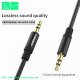AUX КАБЕЛЬ Denmen DX03 jack 3.5мм 1M ТКАНИНОВА ОПЛЕТКА