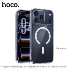 Силіконова накладка HOCO протиударна з MagSafe для APPLE iPhone 17 PRO MAX, прозора