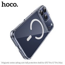 Силіконова накладка HOCO протиударна з MagSafe для APPLE iPhone 17 PRO MAX, прозора