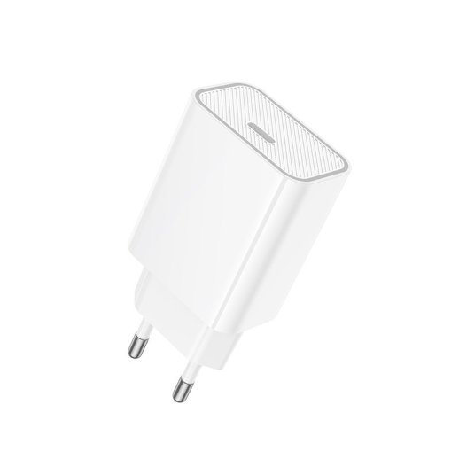 Мережевий зарядний пристрій HOCO C143A TYPE-C PD 20W, білий