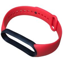 Ремінець силіконовий для XIAOMI MI BAND 5 / 6 / 7 двокольоровий 14_RED-BLACK
