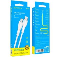 USB-C кабель BOROFONE BX51 Triumph charging data Type-C - Lightning, білий