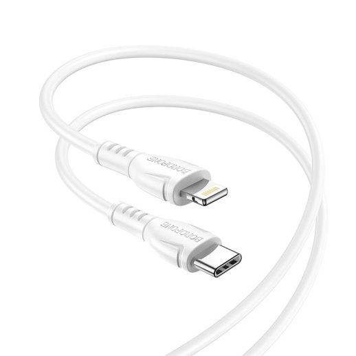 USB-C кабель BOROFONE BX51 Triumph charging data Type-C - Lightning, білий