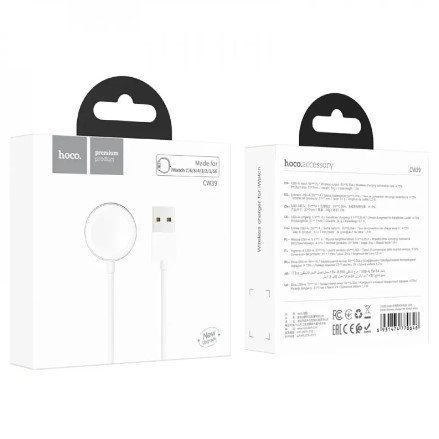 Бездротовий зарядний пристрій для годинника HOCO CW39 Apple Watch 2.5W, білий