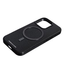 Накладка Puloka Leather outside Magnet для Apple iPhone 16 Pro Black
