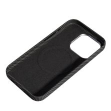 Накладка Leather Carbon With Magnetic для Apple iPhone 15 Pro Black