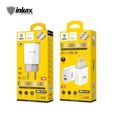 Мережевий зарядний пристрій INKAX CD-101 QC3.0 | 3.4A | 1 USB | 1 USB C + кабель USB Type-C для Android