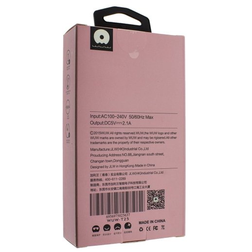 Мережевий зарядний пристрій WUW T25 2.1A + USB Type-C