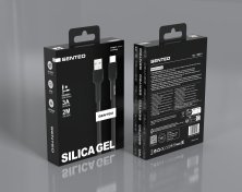 USB Cable Senteo SL-03 soft silicone USB A - USB C 2M