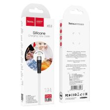 USB кабель HOCO X53 Angel Silicone USB - Lightning 1м, БІЛИЙ
