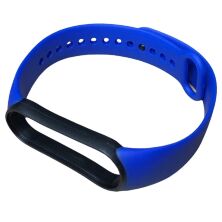 Ремінець силіконовий для XIAOMI MI BAND 5 / 6 / 7 двокольоровий 8_BLUE-BLACK