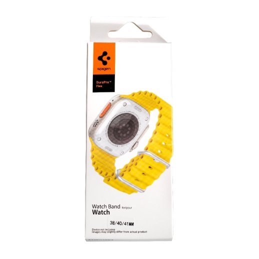 Spigen Silicon Ribbed Band для Apple Watch 42/44/45/49 mm Yellow