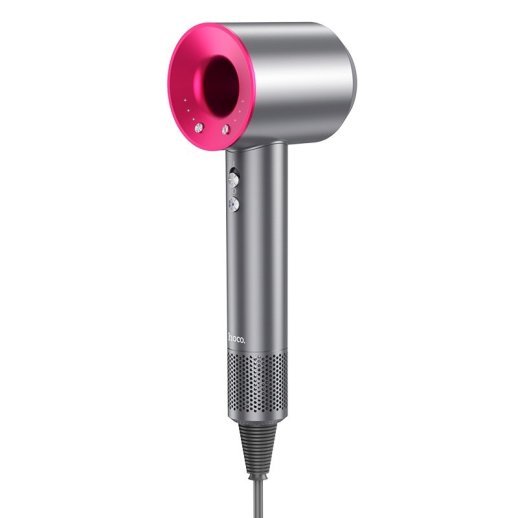 Високошвидкісний фен HOCO DAR31 Wave 1500W з негативною іонізацією, 5 насадок, Rose Red