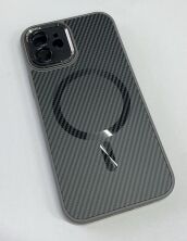 Case Carbone Shield Magsafe  for Apple Iphone 12 Grey