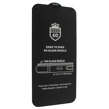Захисне скло 6D для APPLE iPhone 12 PRO MAX 6,7" ЧОРНИЙ