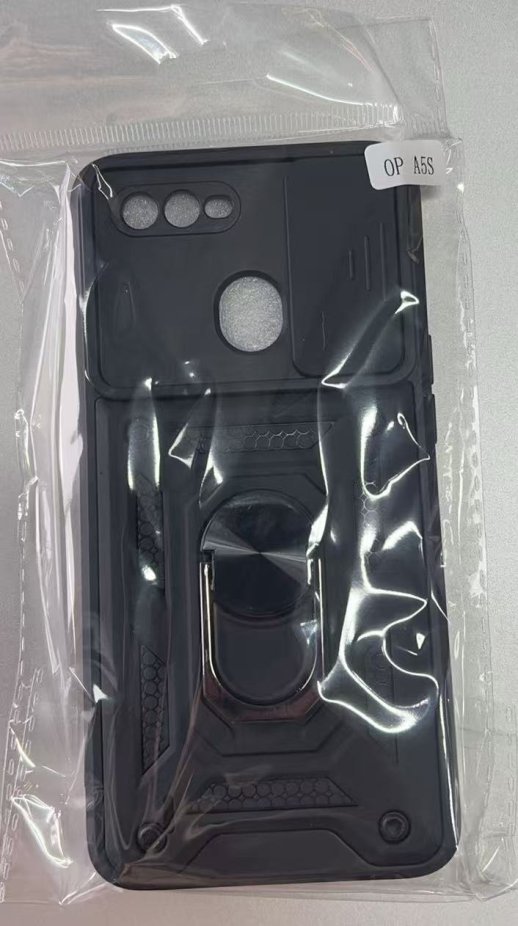 Armor Case With Curtain for Oppo A12 / A5s / A7 2018 Black