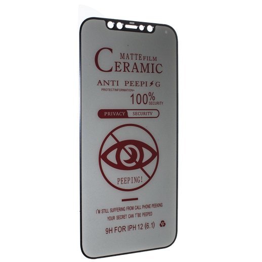 CERAMICS FILM PRIVACY МАТОВЕ APPLE IPHONE 12 | 12 PRO 6,1" ЧОРНИЙ