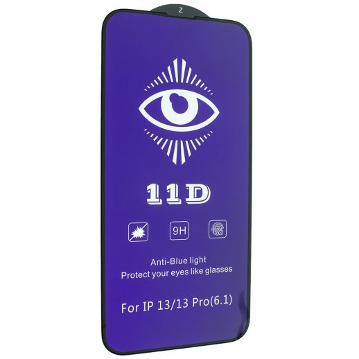 Захисне скло 11D BLUE LIGHT APPLE IPHONE 13 6,1" ЧОРНИЙ