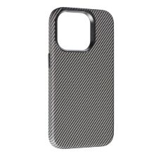 Накладка Leather Carbon With Magnetic для Apple iPhone 15 Pro Titanium