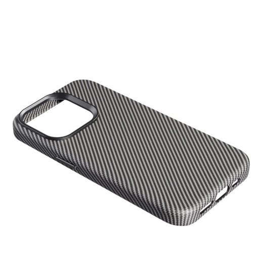 Накладка Leather Carbon With Magnetic для Apple iPhone 15 Pro Titanium