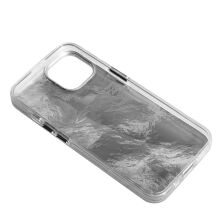 Накладка Marble Style для Apple iPhone 15 Silver