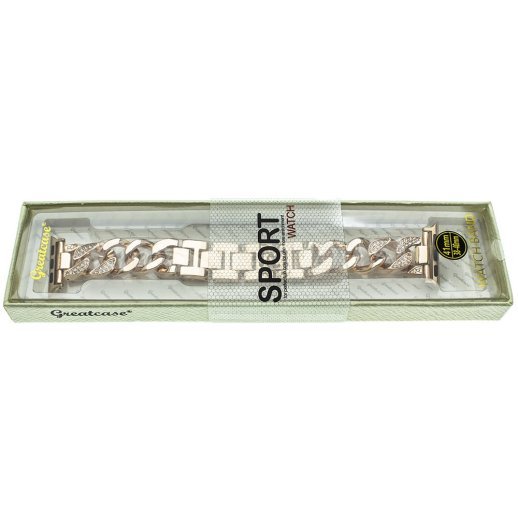 Ремінець металевий стрази rhinestones APPLE WATCH 42/44/45 MM №4