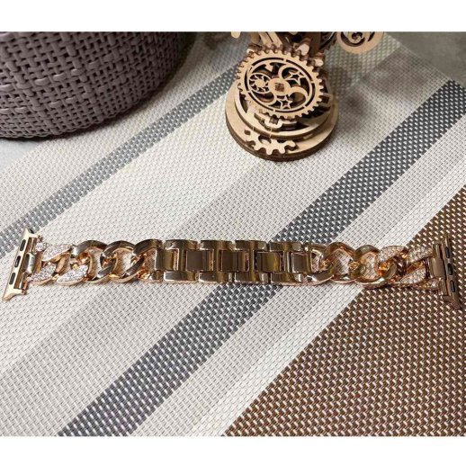 Ремінець металевий стрази rhinestones APPLE WATCH 42/44/45 MM №4
