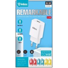 Мережевий зарядний пристрій INKAX CD-102 2.1A + USB кабель Lightning for IPhone