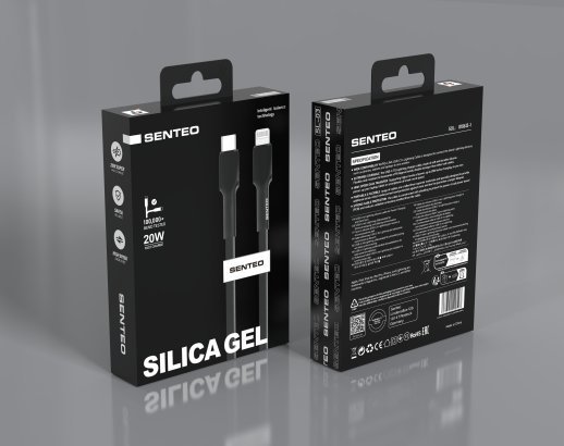 USB Cable Senteo SL-03 soft silicone USB C- Lightning 1M 20W
