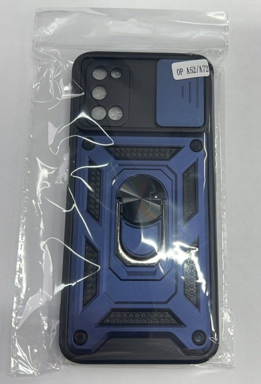 Armor Case With Curtain for Oppo A52/A72/A92 Dark Blue