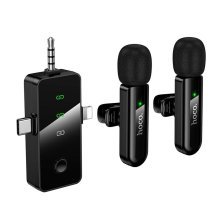 Бездротовий петличний мікрофон HOCO L20C 3.5mm / Lightning / TYPE-C