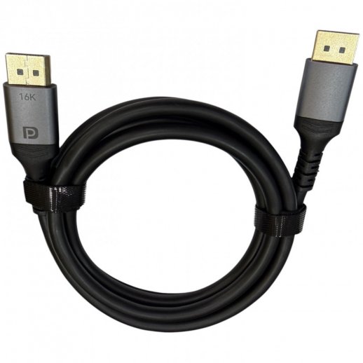 Кабель DisplayPort W-H946 2.1 16K 60Hz, CCS, Ø7.0 мм, 1.8 м, чорний