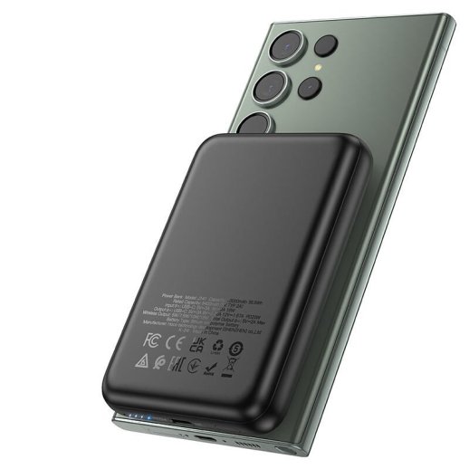 Power bank HOCO J141 "Grace" PD20W 10000 mAh с беспроводным зарядным устройством (черный)