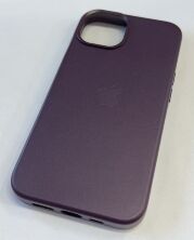 Чохол Leather Case Apple Iphone 14  MagSafe Dark Cherry