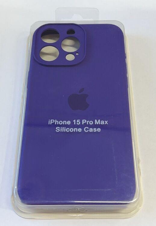 Чехол Silicone Case Copy Apple iPhone 15 Pro Max Square Deep Purple, 06