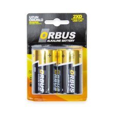 Батарейка LR20 лужна ORBUS 1.5V, 2 штуки
