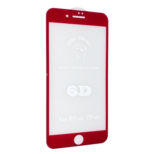 Захисне скло 6D ORIGINAL для APPLE IPHONE 7 PLUS | 8 PLUS ЧЕРВОНИЙ