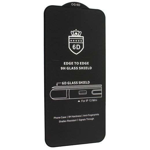 Захисне скло 6D для APPLE IPHONE 13 mini 5,4" ЧОРНИЙ