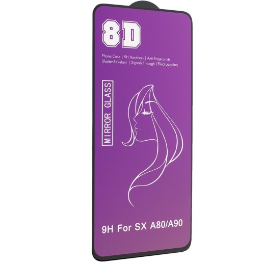 Захисне скло 8D MIRROR SAMSUNG A80 | A90 2019