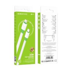USB-C кабель BOROFONE BX89 charging data TYPE-C - Lightning біло-зелений