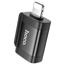 Адаптер HOCO UA31A OTG Lightning (папа) - USB (мама), чорний