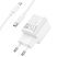 Мережевий зарядний пристрій HOCO C147A TYPE-C PD 20W / USB QC3.0 + кабель TYPE-C - TYPE-C, БІЛИЙ