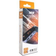 FM Модулятор M8 Bluetooth / гучномовець ЧОРНО-ЗОЛОТИЙ