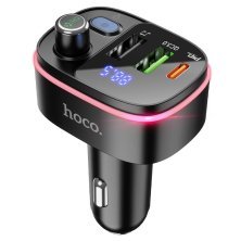 FM трансмітер HOCO E62 Bluetooth з швидкою зарядкою 20W 2USB + TYPE-C 3.1A з гучним зв'язком