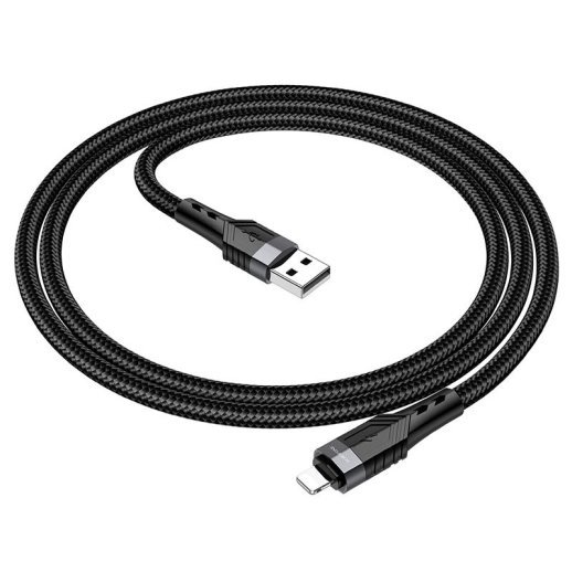 USB Кабель Borofone BU35 USB - Lightning 2.4A 1.2м, чорний