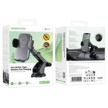 Автомобільний тримач BOROFONE BH222 Leading бездротова швидка зарядка