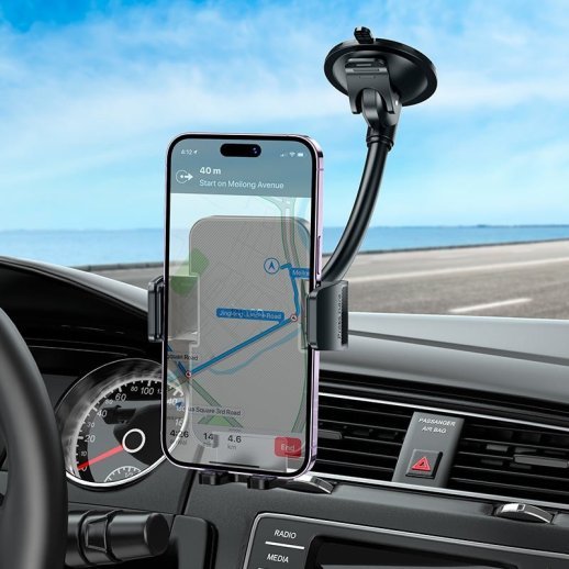Автомобільний тримач HOCO H38 Cheetah car holder (windshield) чорний