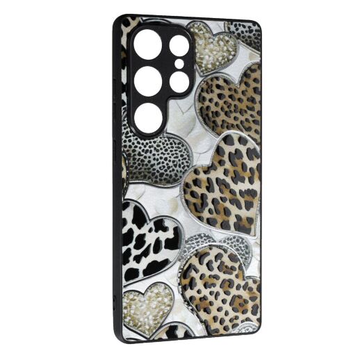 Накладка Fashion Mix для Samsung S25 Ultra Leopard Hearts