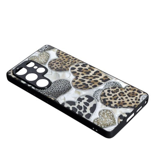 Накладка Fashion Mix для Samsung S25 Ultra Leopard Hearts